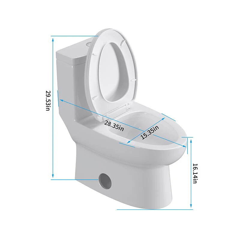 Giving Tree 1.1/1.6 GPF Dual Flush Elongated One-Piece Toilet Floor Mount - Image 17