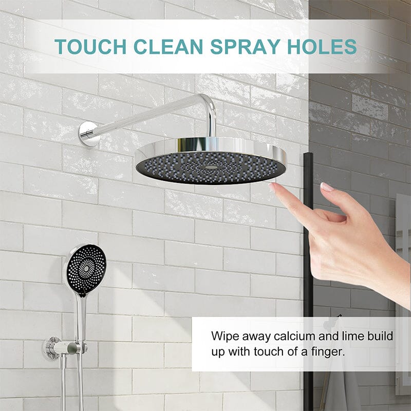 10" Round Shower Head & Hand Shower with Hose Replacement Accessories - Image 7
