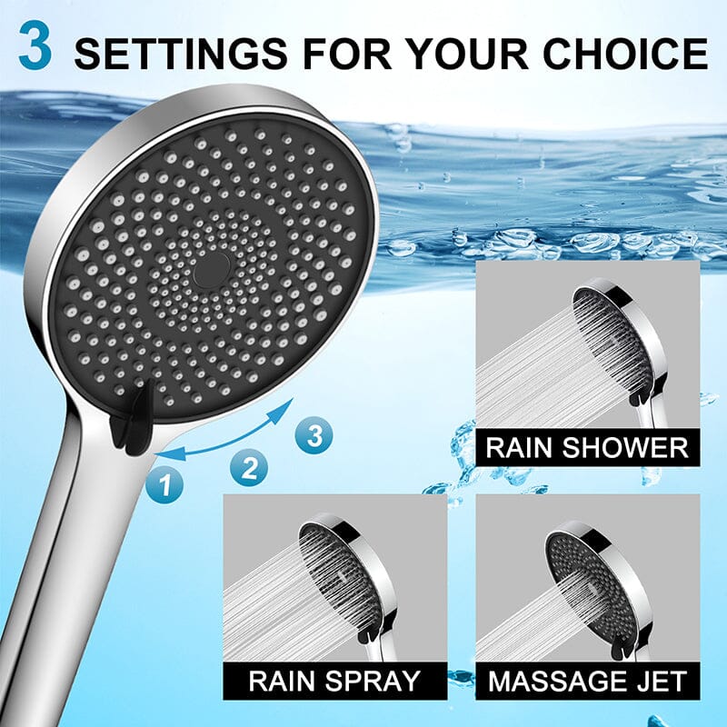 10" Wall Mount Round Shower Set with Head Shower & Hand Shower Combo Set - Image 22