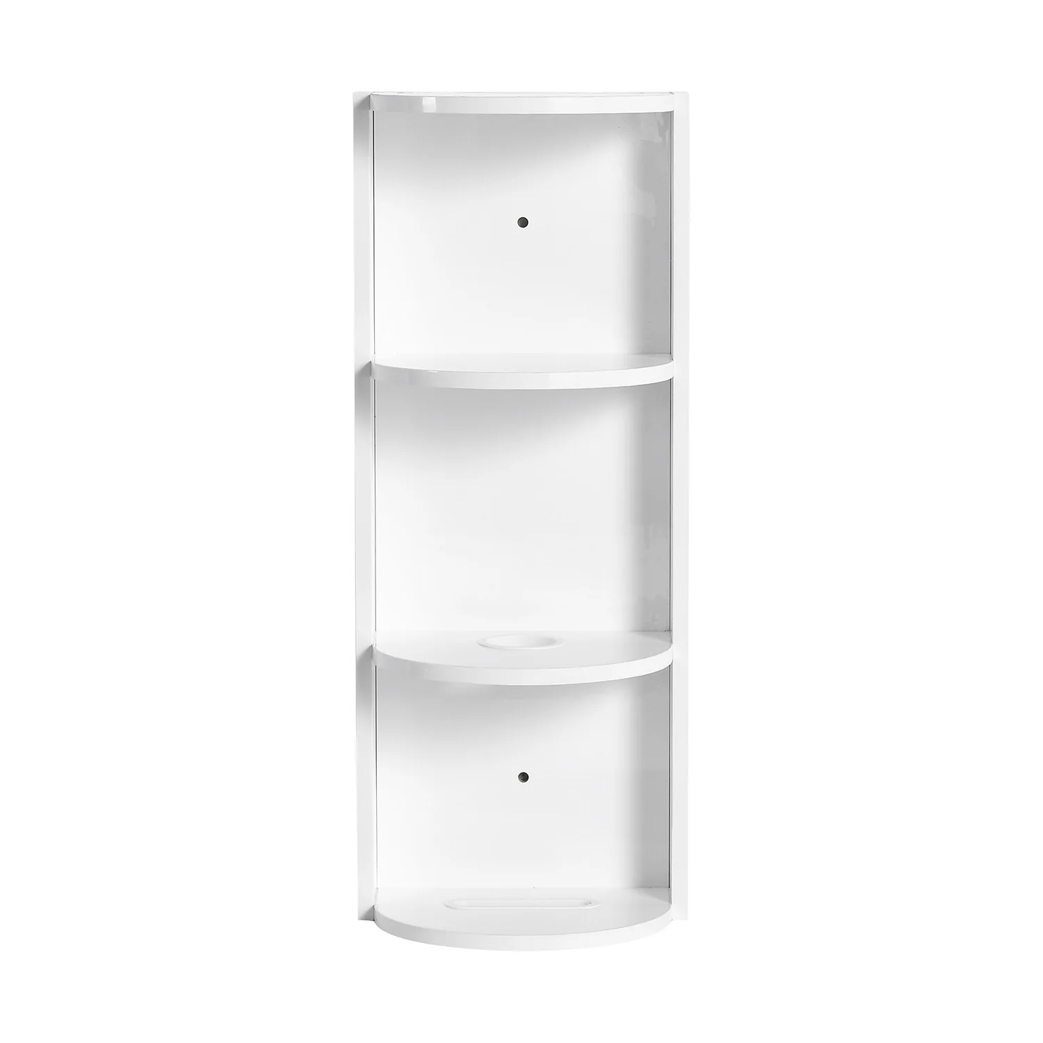 12" White 3-Tier Open Wall Cabinet for Bathroom - Image 3