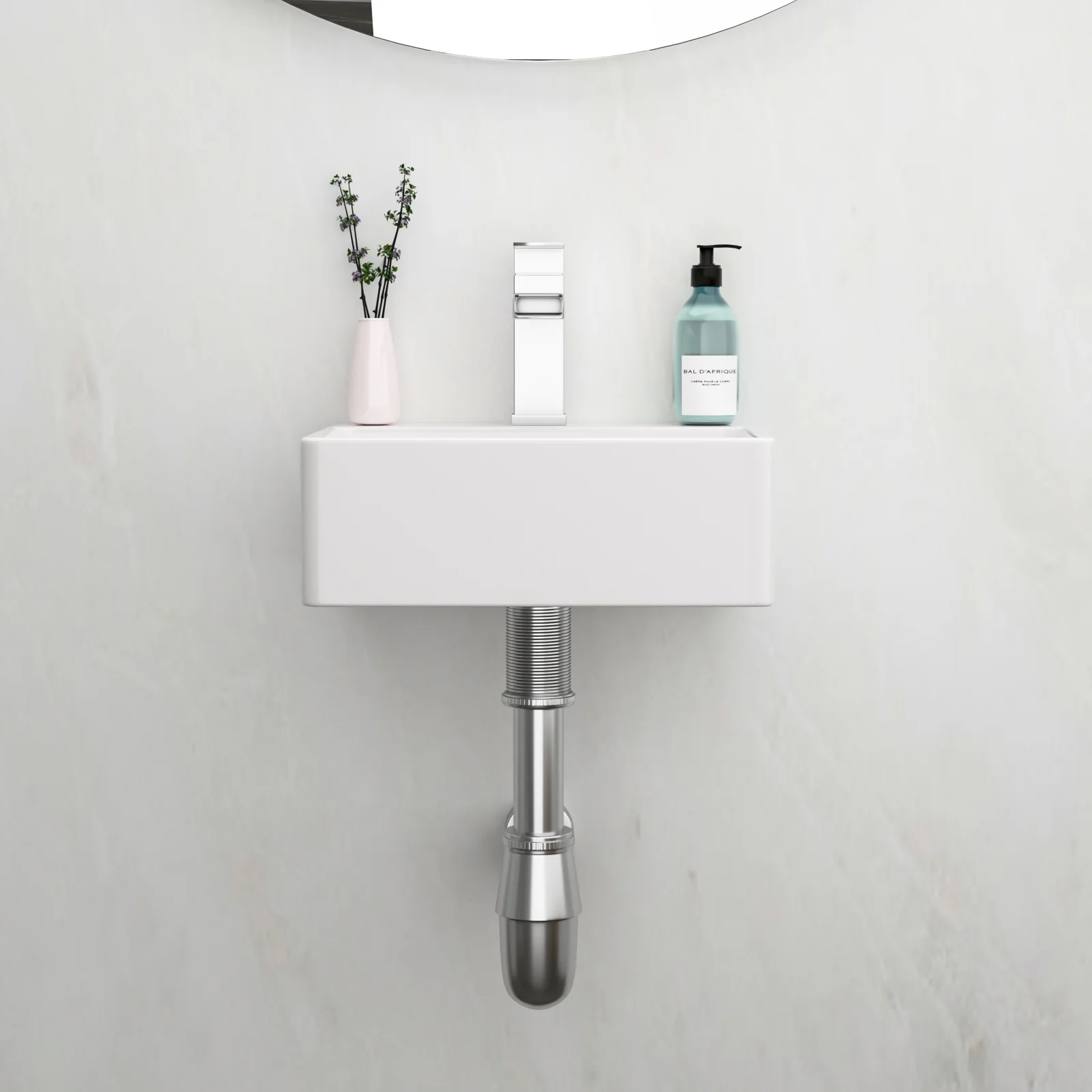 13" x 11" Wall-Mounted Rectangular Ceramic Bathroom Sink - Image 2