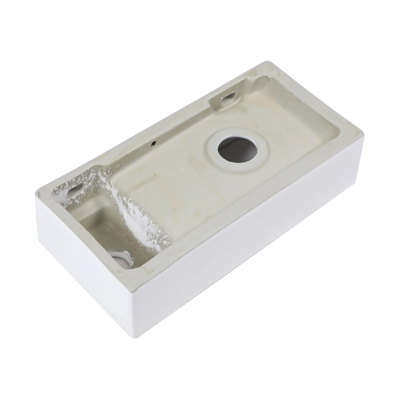 14" x 7" Narrow Wall-Mounted Sink with Right-Side Faucet Hole - Image 7