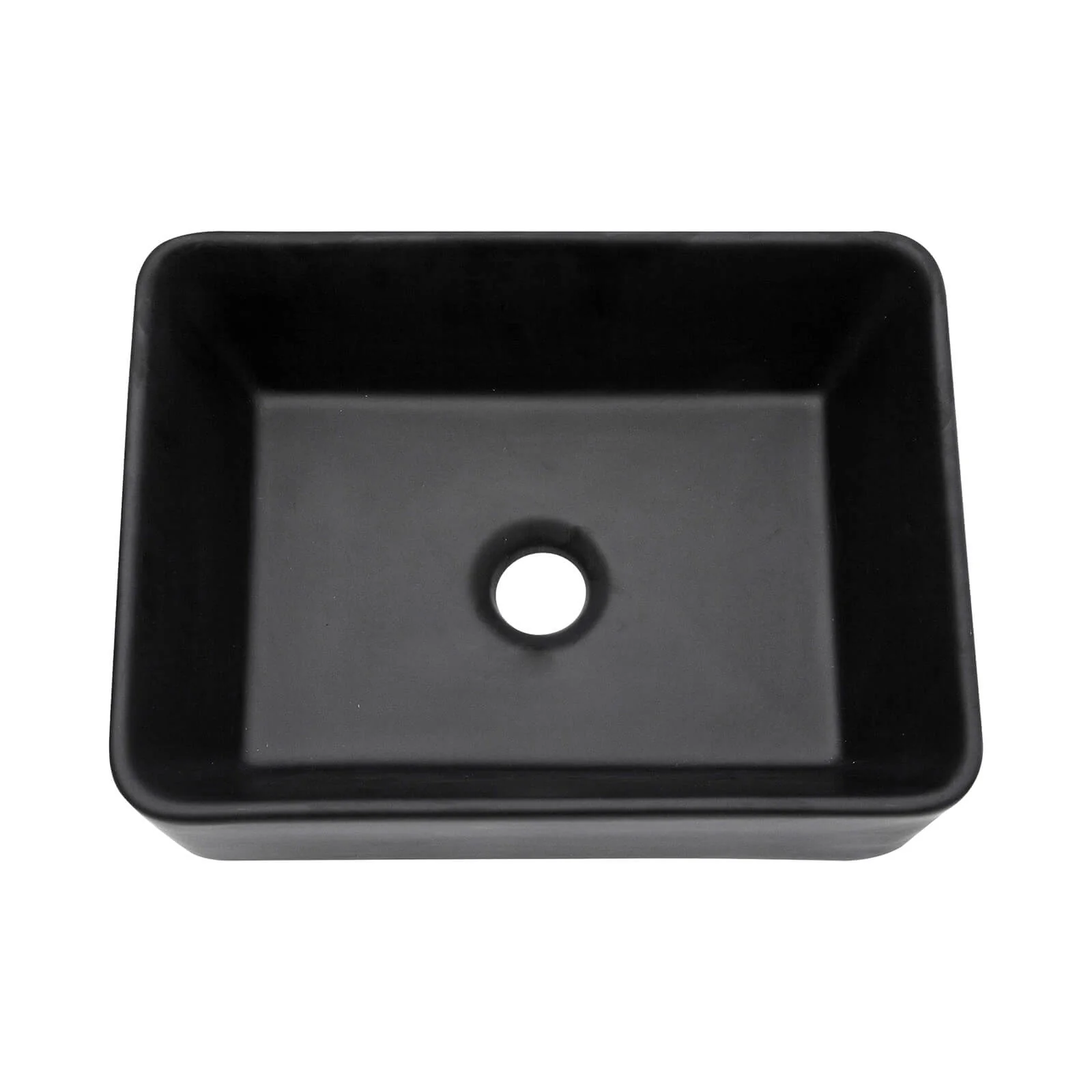 16" x 12" Black Rectangular Ceramic Lavatory Sink - Image 8