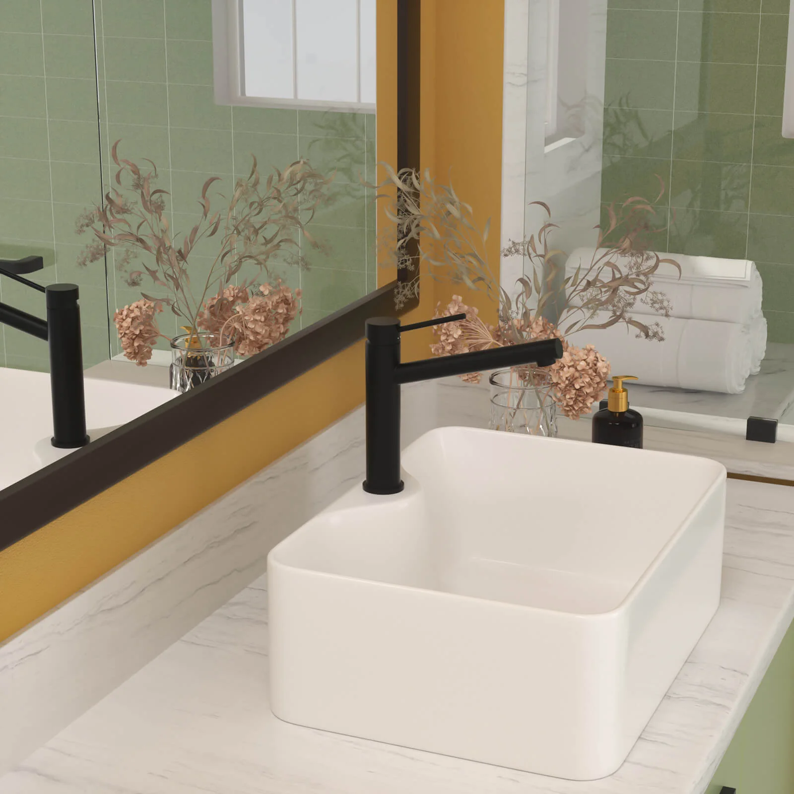 16" x 12" Glossy White Ceramic Bathroom Sink - Image 4
