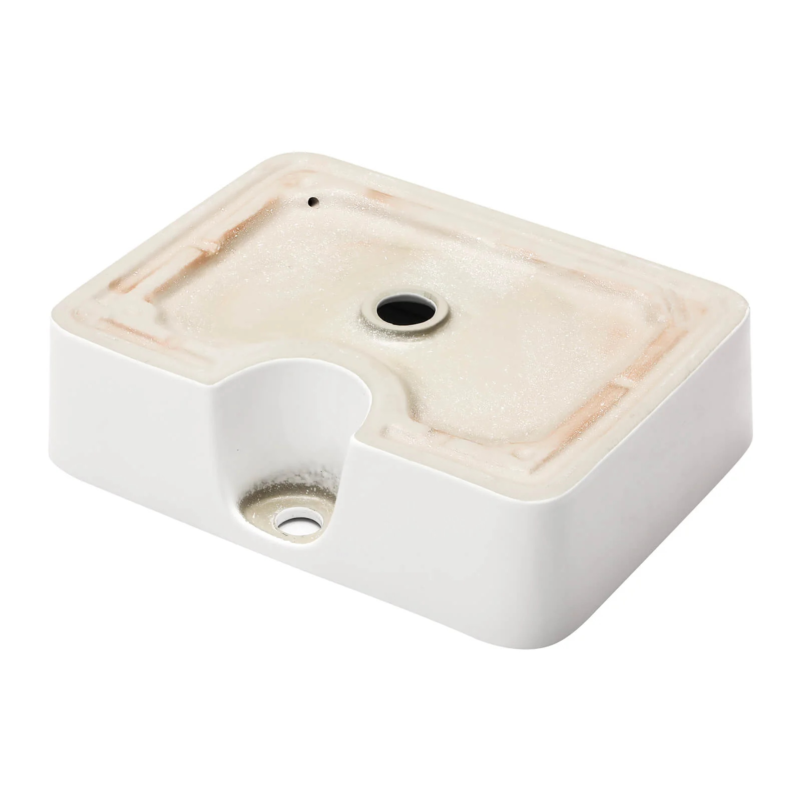 16" x 12" Glossy White Ceramic Bathroom Sink - Image 7