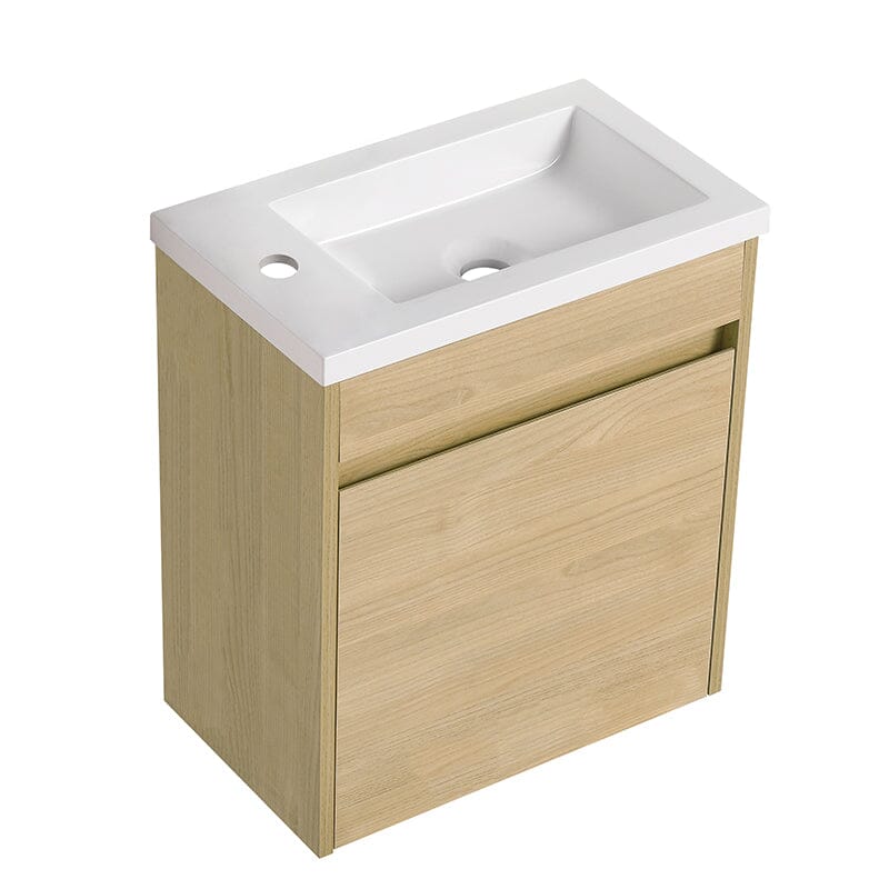 17'' Wall Mounted Bathroom Vanity with Resin Sink for Small Bathroom - Image 13