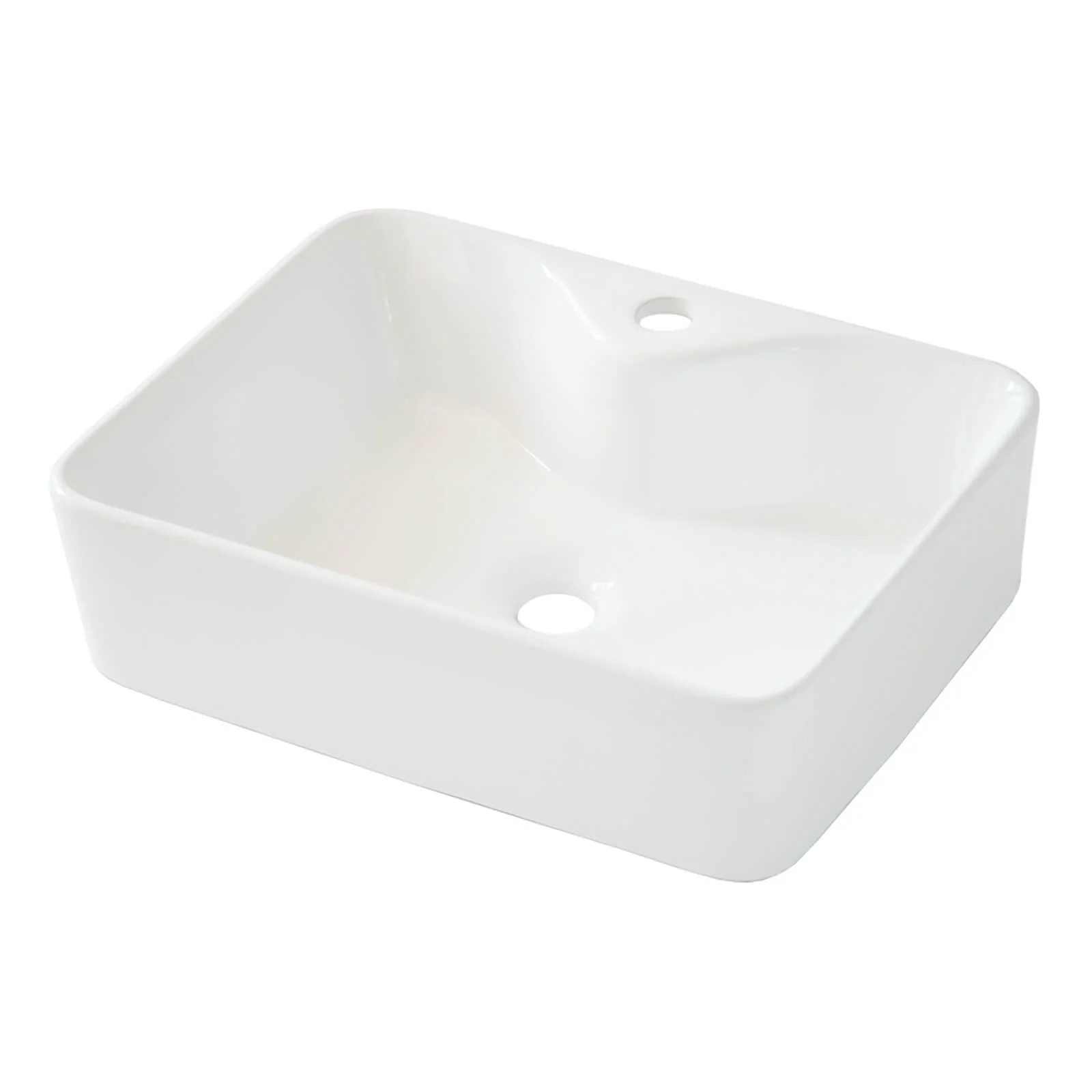 19" x 15" Glossy White Ceramic Bathroom Sink - Image 7