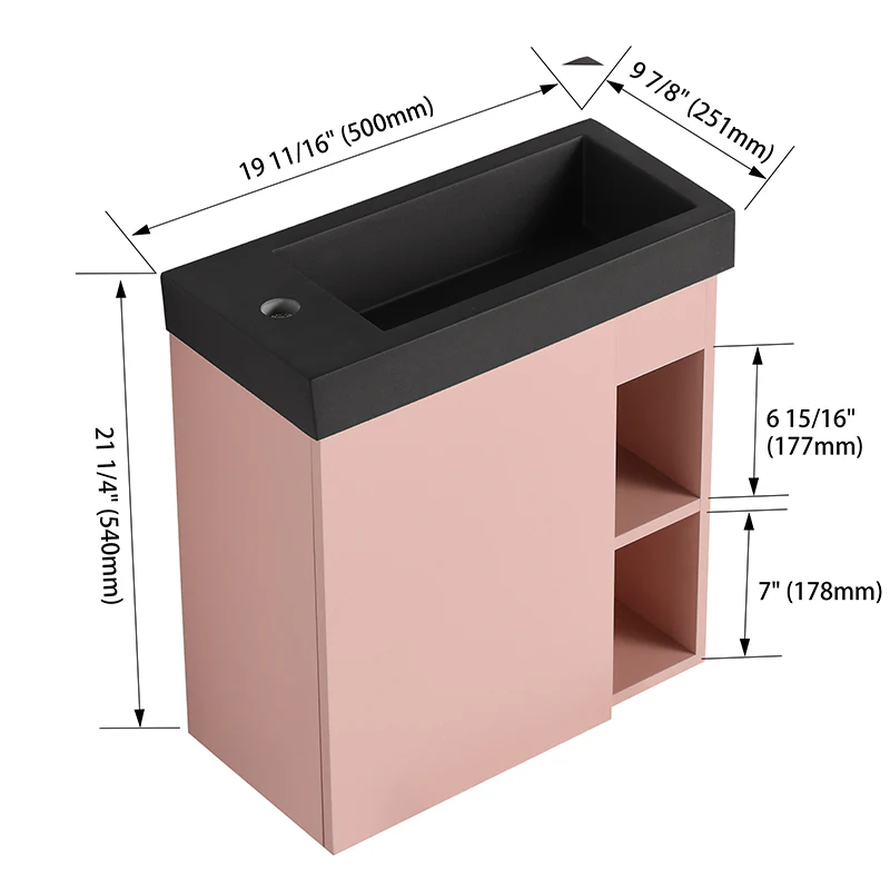 20'' Floating Wall-Mounted Bathroom Vanity with Resin Sink and Soft-Close Cabinet Door - Image 28