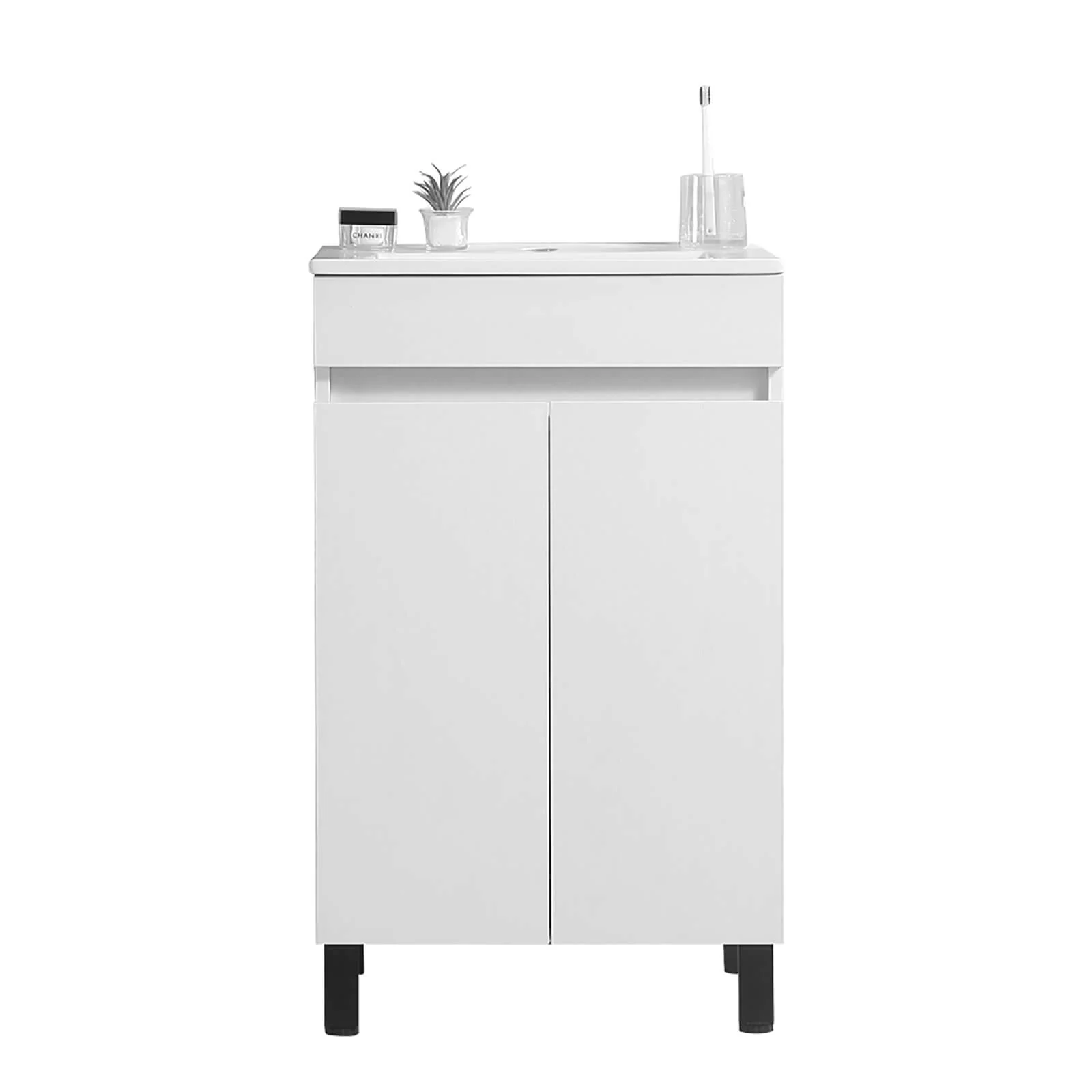 20" Modern Minimalist Bathroom Vanity with Hidden Handles - Image 9