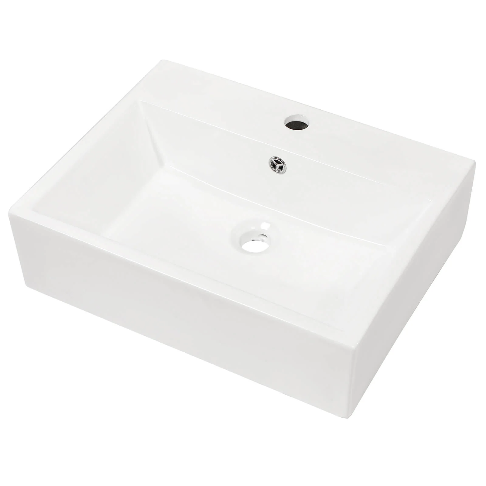 20" x 16" Wall-Mounted Rectangular Ceramic Bathroom Sink - Image 7