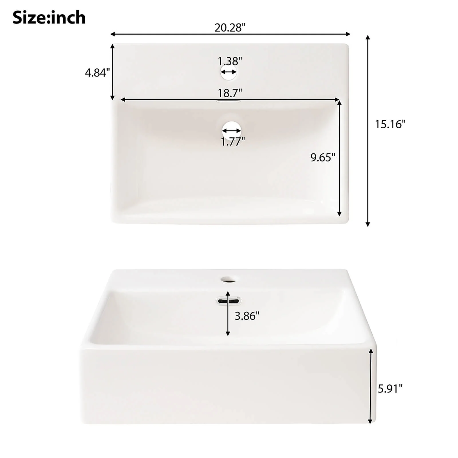 20" Blue Vanity with Frosted Glass Door - Image 10