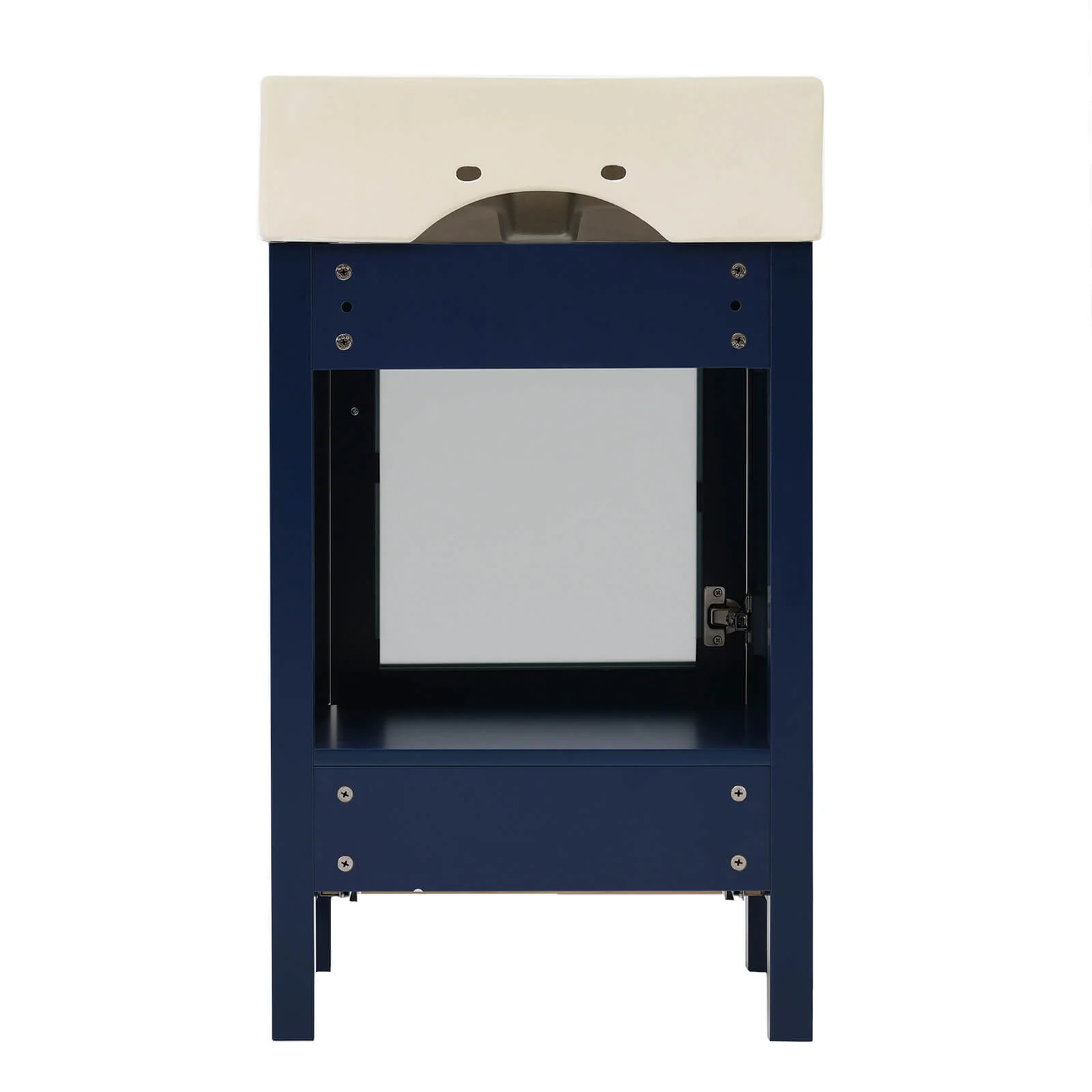 20" Blue Vanity with Frosted Glass Door - Image 14