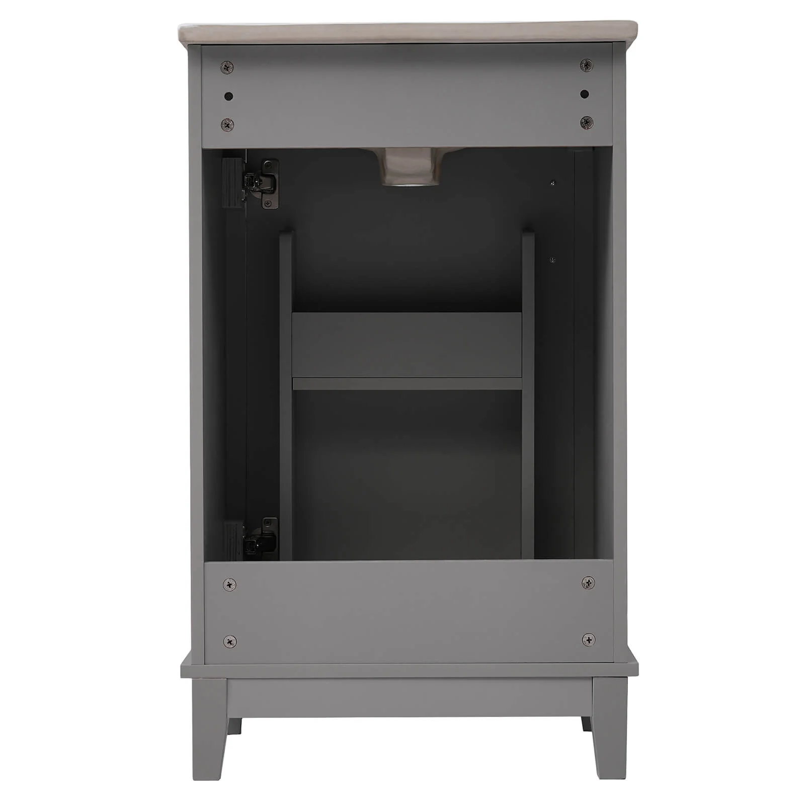 20" Gray Single-Door Bathroom Vanity - Image 15