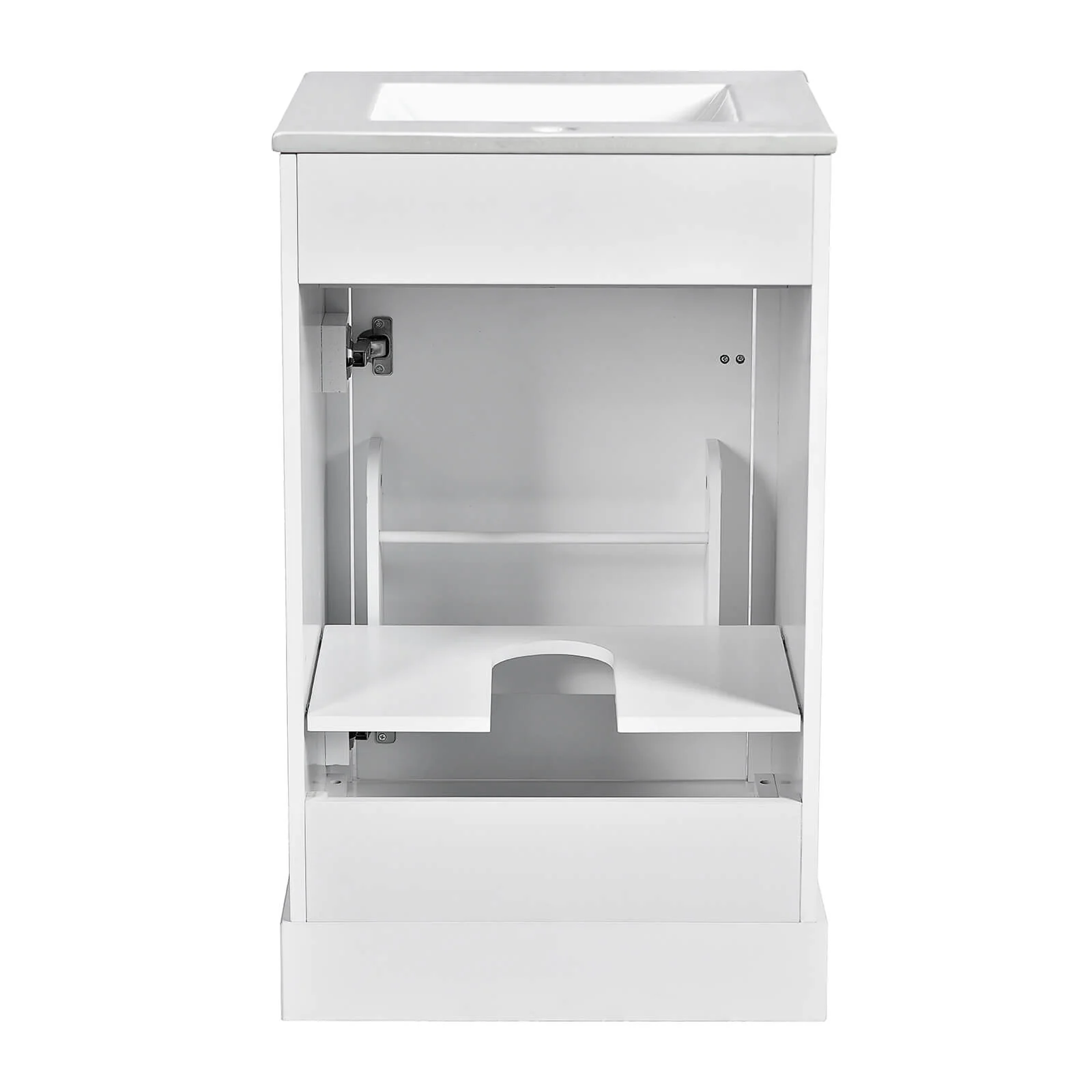 20" White Mid-Century Modern Freestanding Vanity - Image 14