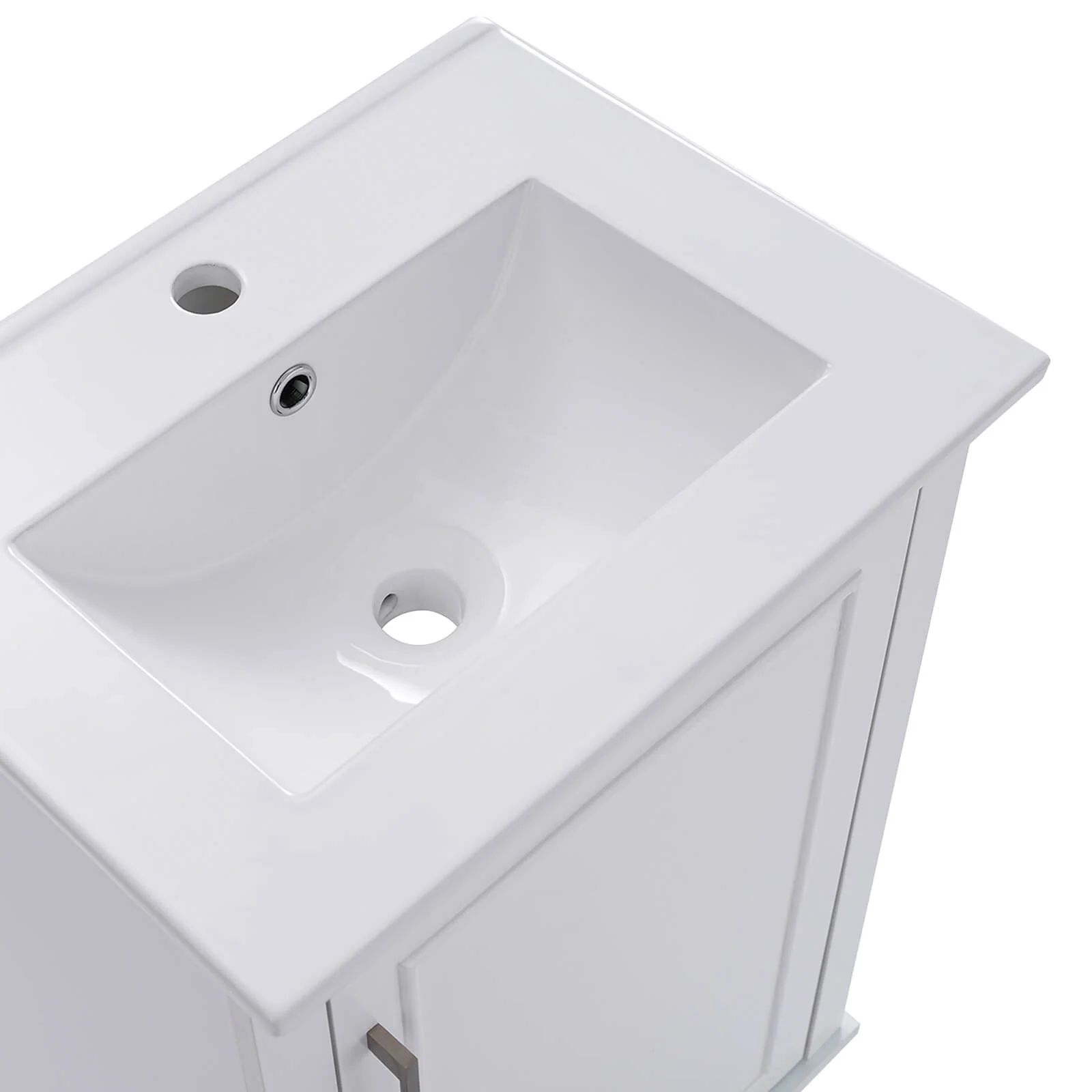 20" White Single-Door Bathroom Vanity - Image 11