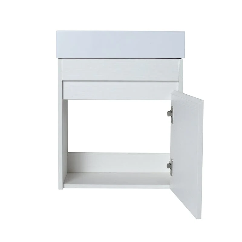 18'' Wall-Mounted Small Bathroom Vanity with White Resin Sink, Soft-Close Cabinet Door - Image 31