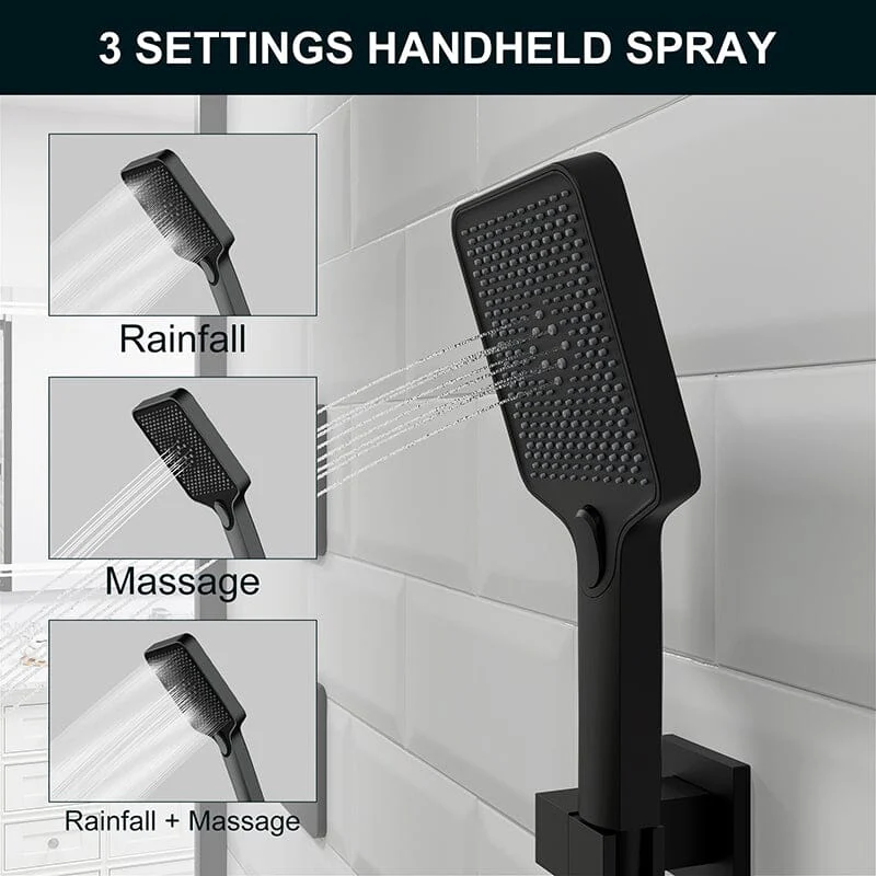 23'' Wall Mounted Waterfall Rain Shower System With 3 Body Sprays & Hand Shower - Image 5
