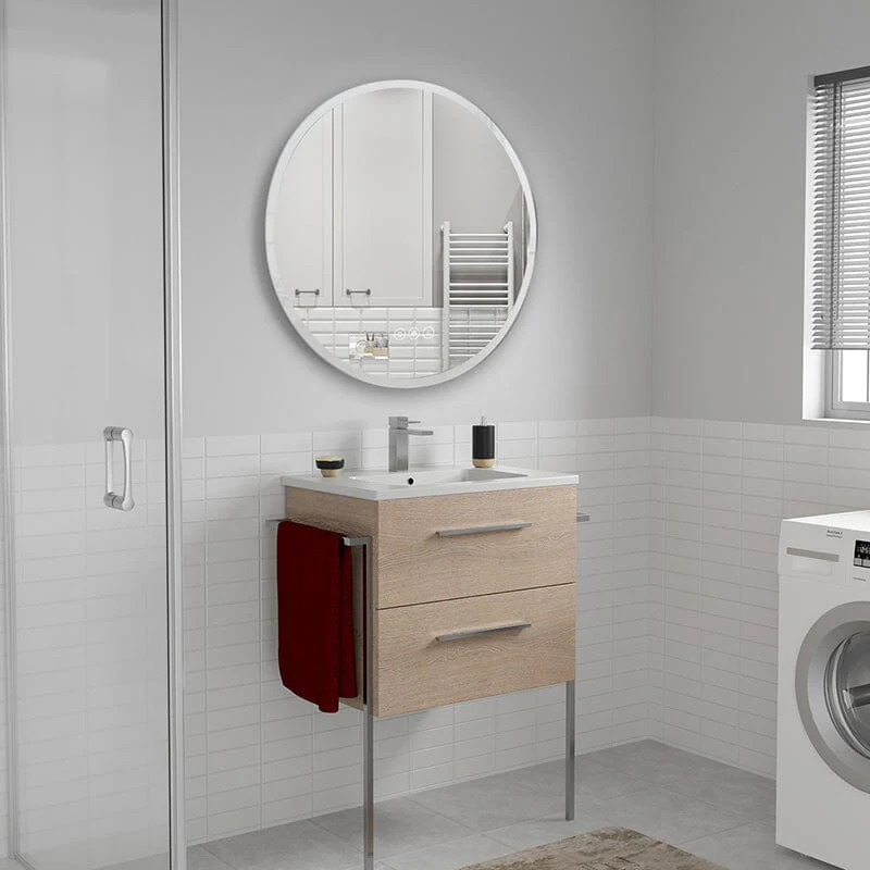 Acrylic LED Round Anti-fog Make Up Mirror For Bathroom or Bedroom - Image 3