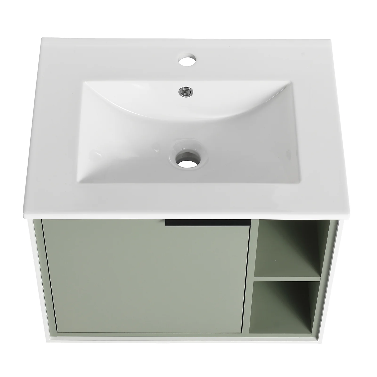 24'' Floating Wall-Mounted Bathroom Vanity with Ceramics Sink and Soft-Close Cabinet Door - Image 14