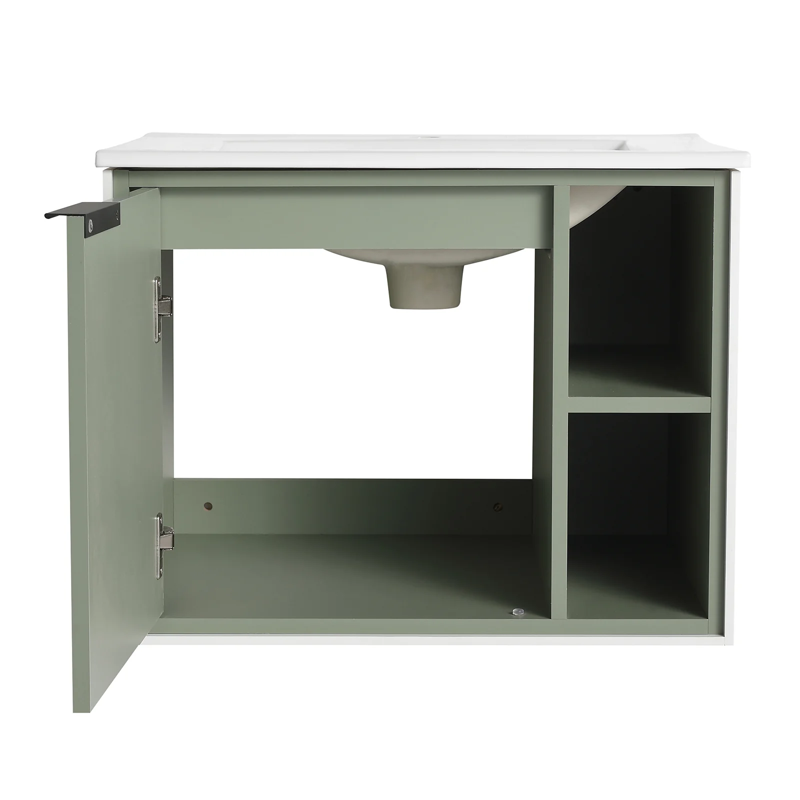 24'' Floating Wall-Mounted Bathroom Vanity with Ceramics Sink and Soft-Close Cabinet Door - Image 15