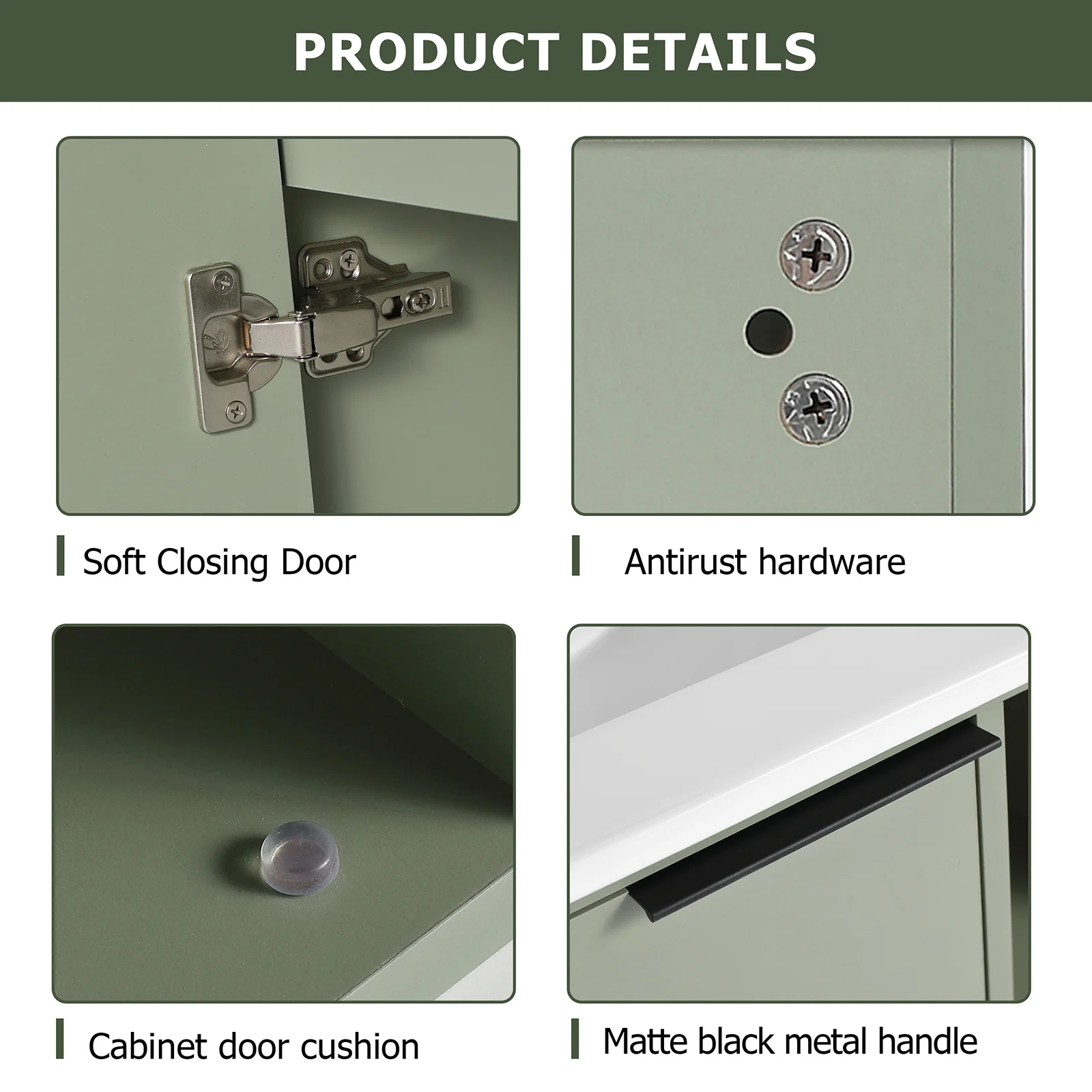 24'' Floating Wall-Mounted Bathroom Vanity with Ceramics Sink and Soft-Close Cabinet Door - Image 7