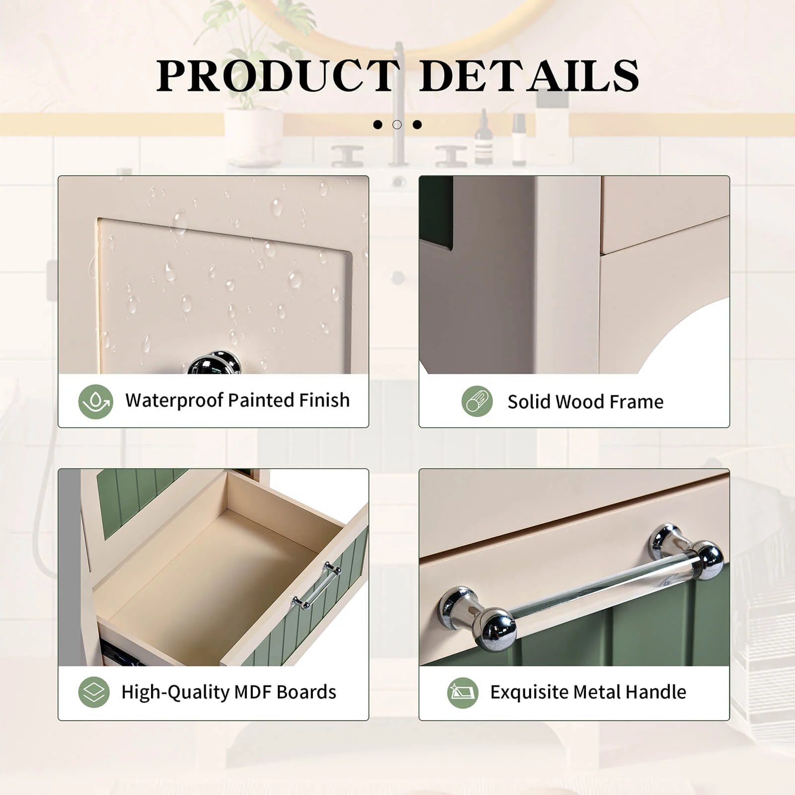 24" Two-Tone Design Bathroom Vanity - Image 4