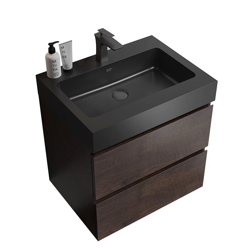 24" Bathroom Vanity with Sink Wall-Mounted Floating One-Piece Sink Cabinet - Image 13