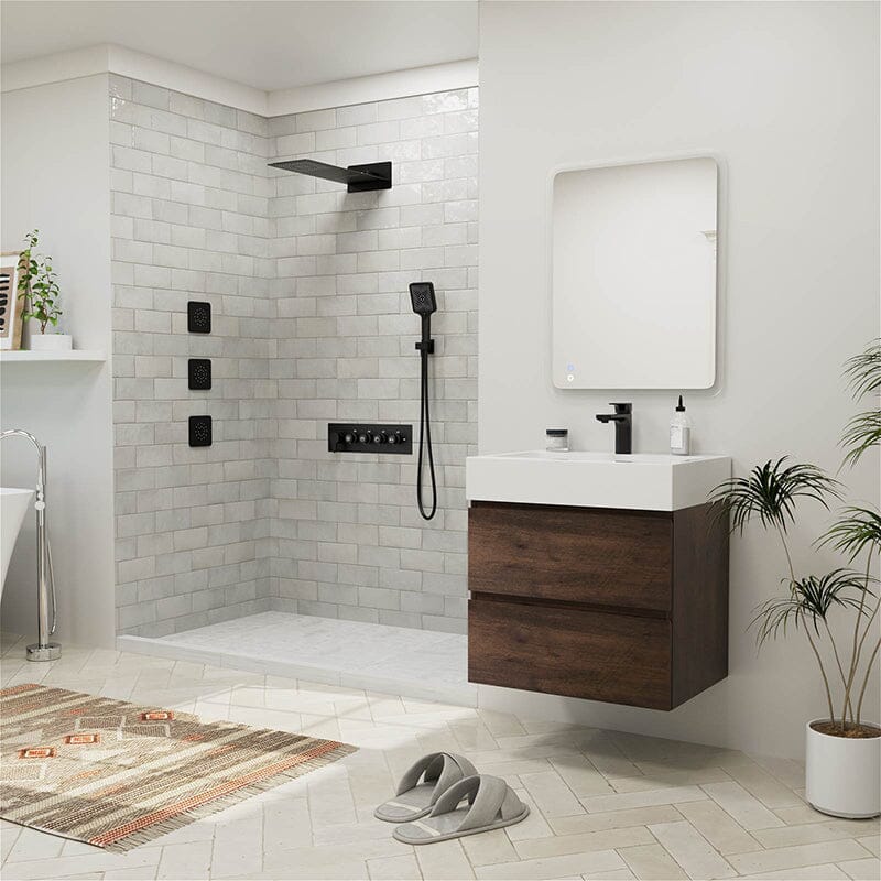 24" Bathroom Vanity with Sink Wall-Mounted Floating One-Piece Sink Cabinet - Image 20