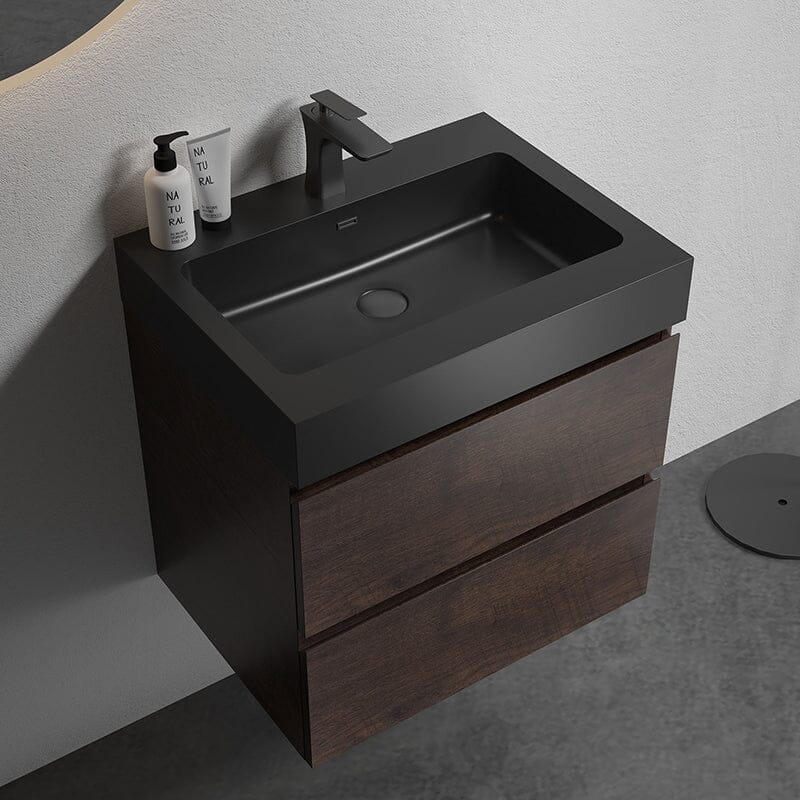 24" Bathroom Vanity with Sink Wall-Mounted Floating One-Piece Sink Cabinet - Image 6