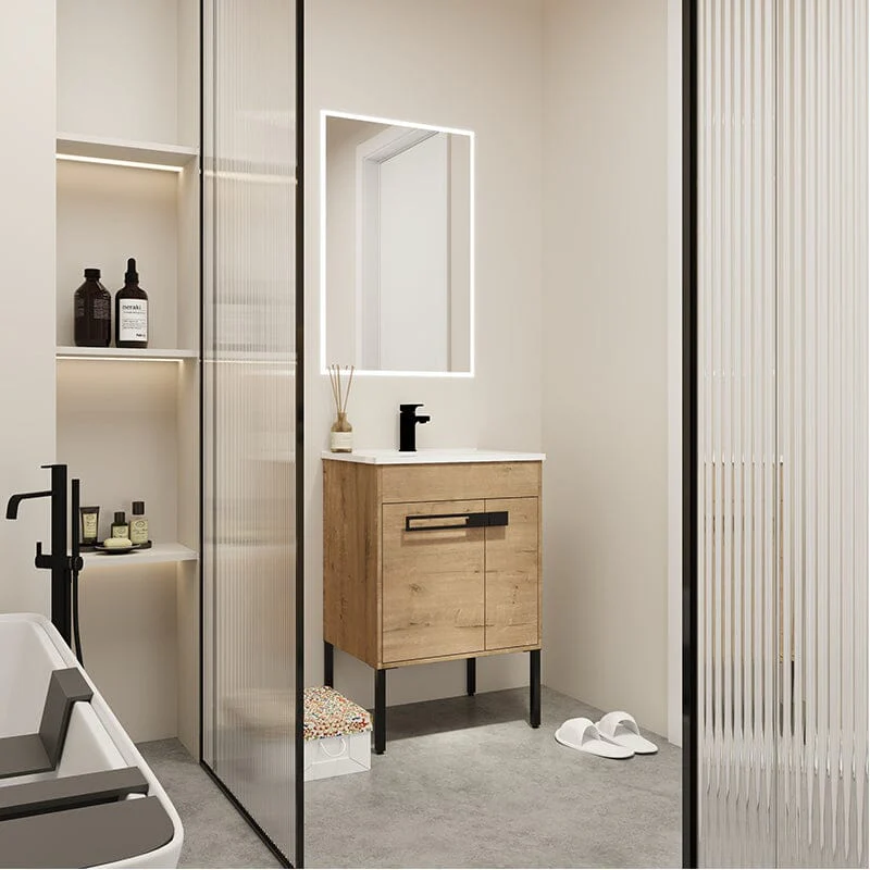 24'' Freestanding Plywood Bathroom Vanity with Sink - Image 4