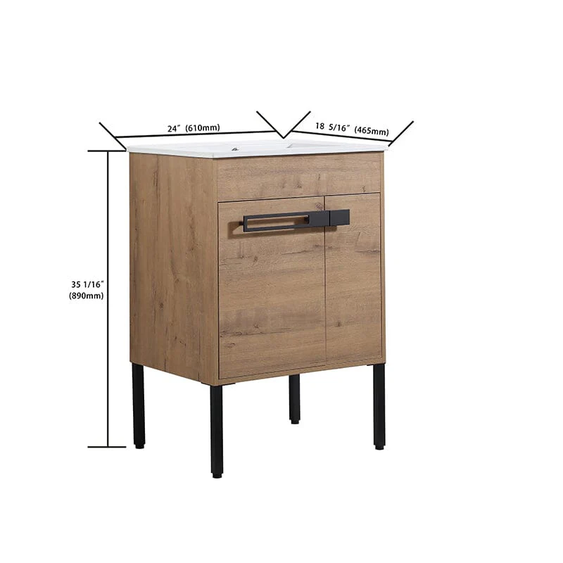 24'' Freestanding Plywood Bathroom Vanity with Sink - Image 6