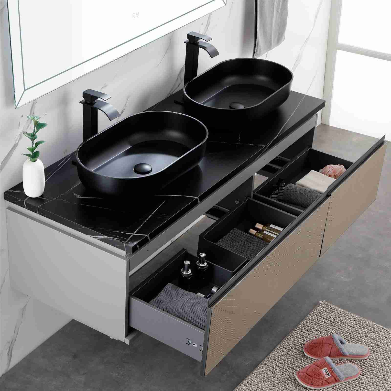 24"x14"x5.5" Modern Oval Above Bathroom Vessel Sink for Lavatory Vanity Cabinet - Image 3