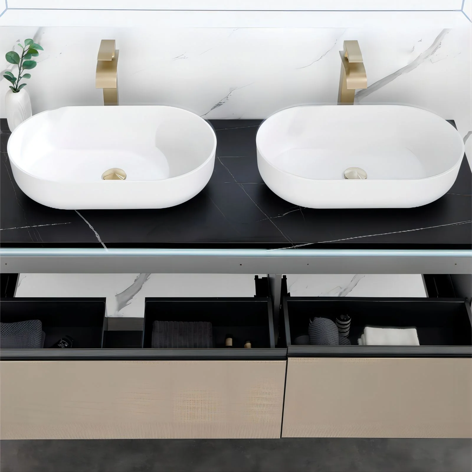 24"x14"x5.5" Modern Oval Above Bathroom Vessel Sink for Lavatory Vanity Cabinet - Image 9