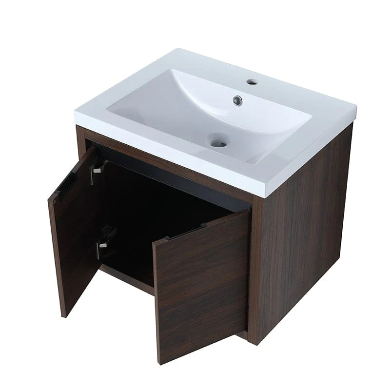 24" Small Bathroom Vanity Cabinet With Sink Float Mounting Design - Image 30