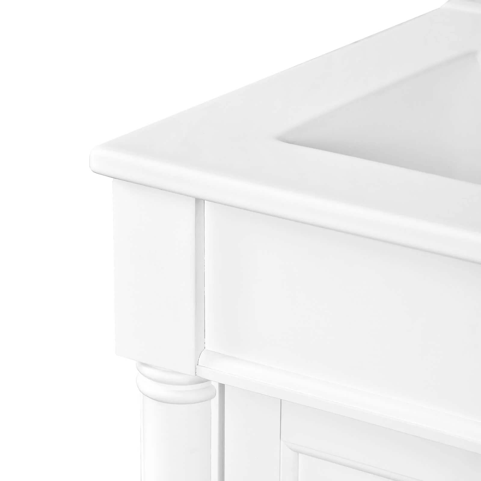 24" White Mid-Century Modern Style Bathroom Vanity - Image 11