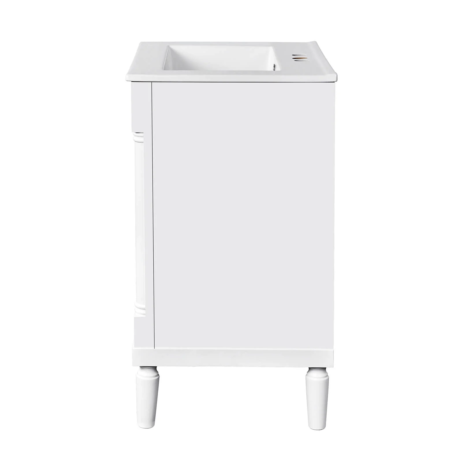 24" White Mid-Century Modern Style Bathroom Vanity - Image 8