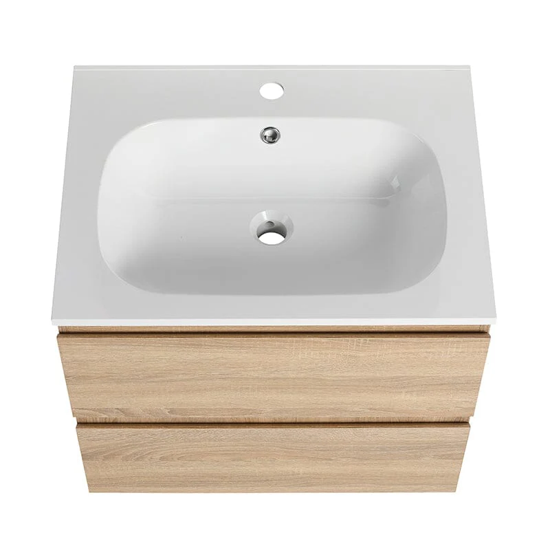 24" Modern Floating Bathroom Vanity Single Ceramic Sink with Drawers - Image 13