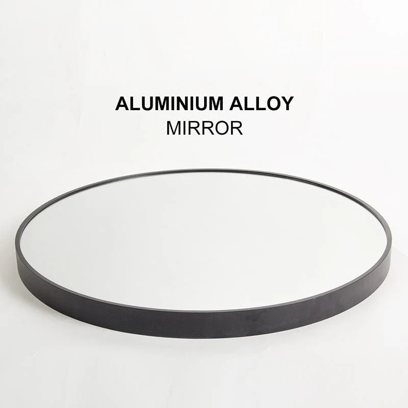 24" Round Black Border Wall Mirror for Make Up Vanity - Image 7