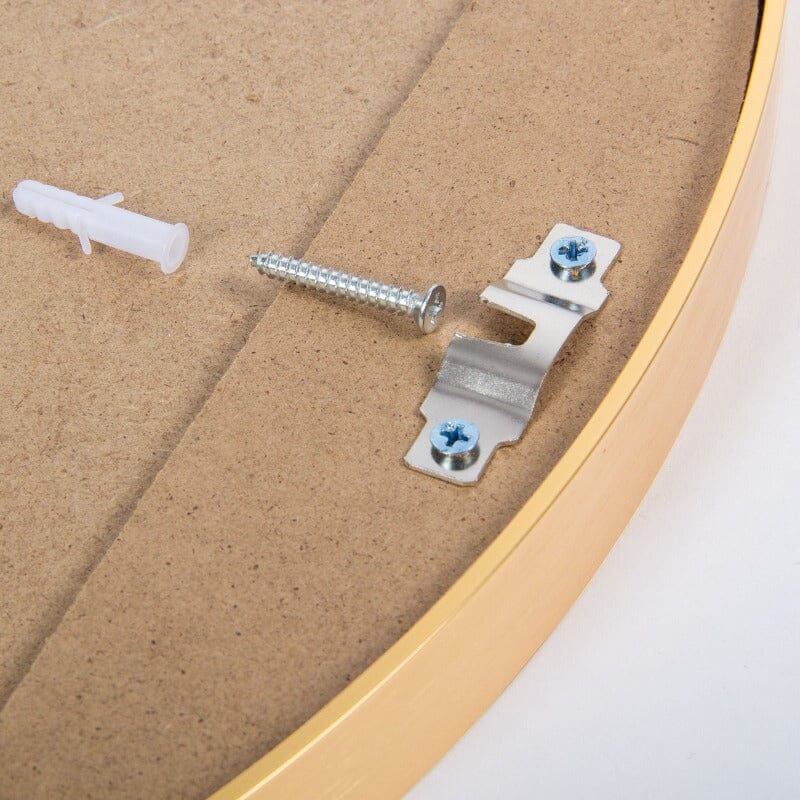 24" Round Gold Border Wall Mirror for Make Up Vanity - Image 8