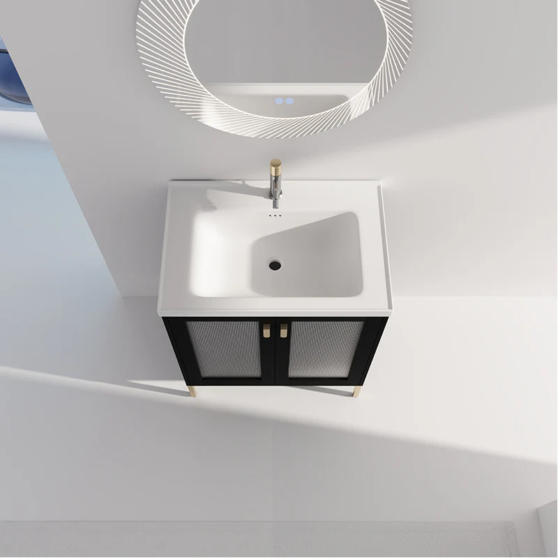 28" Modern Freestanding Bathroom Vanity with Ceramic Sink, Soft Closing Door - Image 4