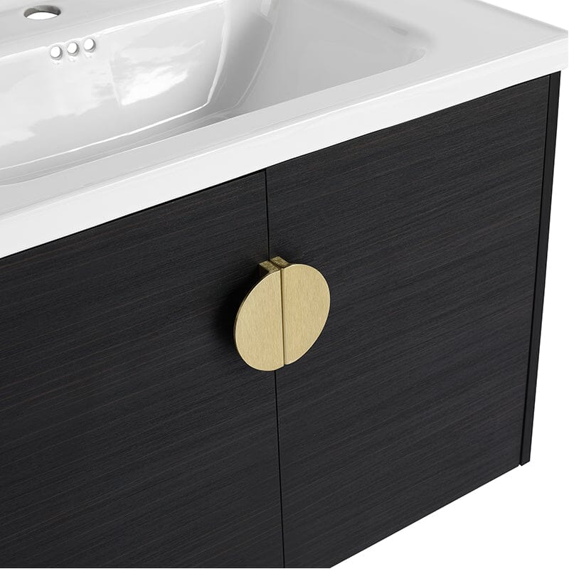 28" Small Bathroom Vanity Cabinets With Sink Float Mounting Design, Soft-Close Doors - Image 12