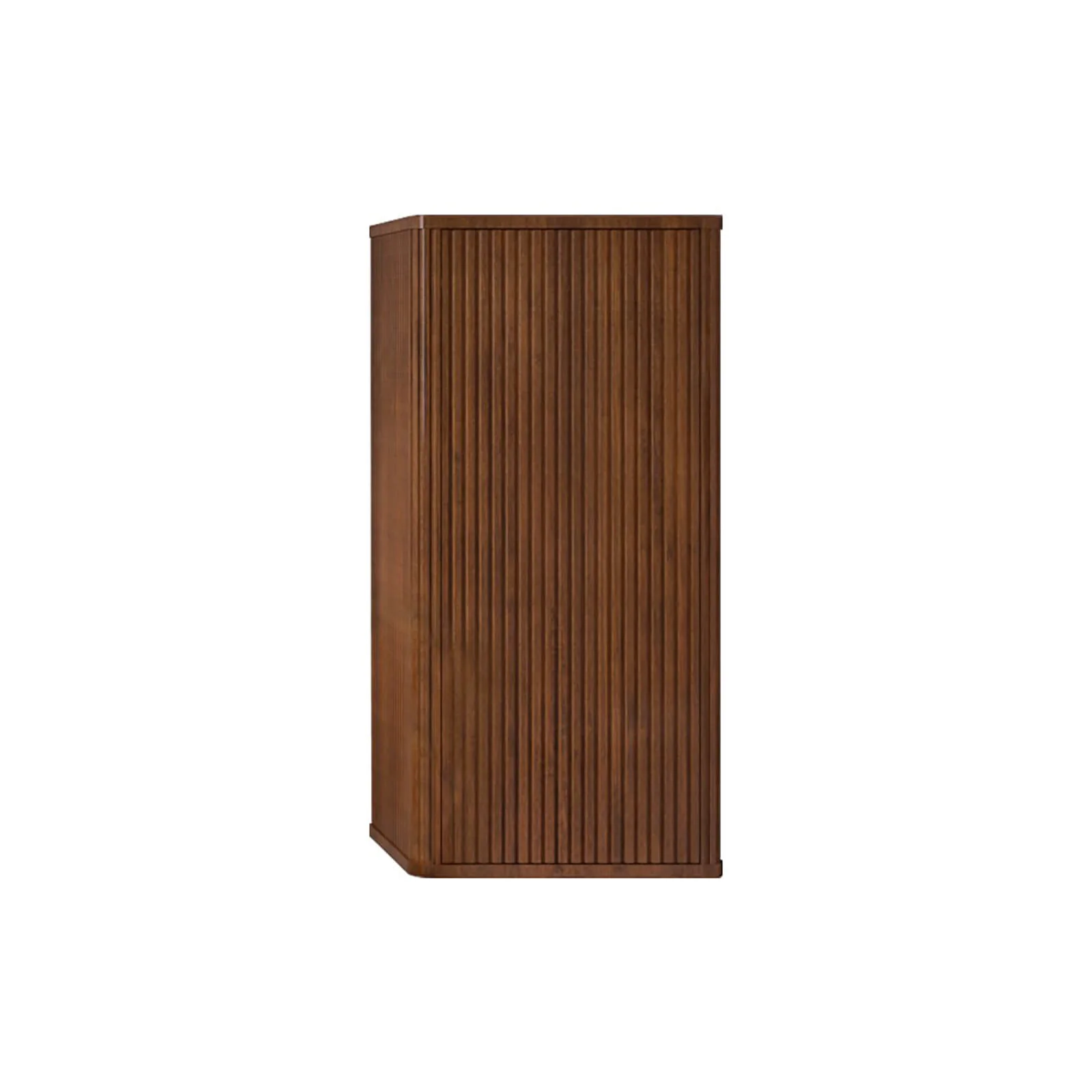 29" Tall Walnut Wall-Mounted Linen Cabinet - Image 3