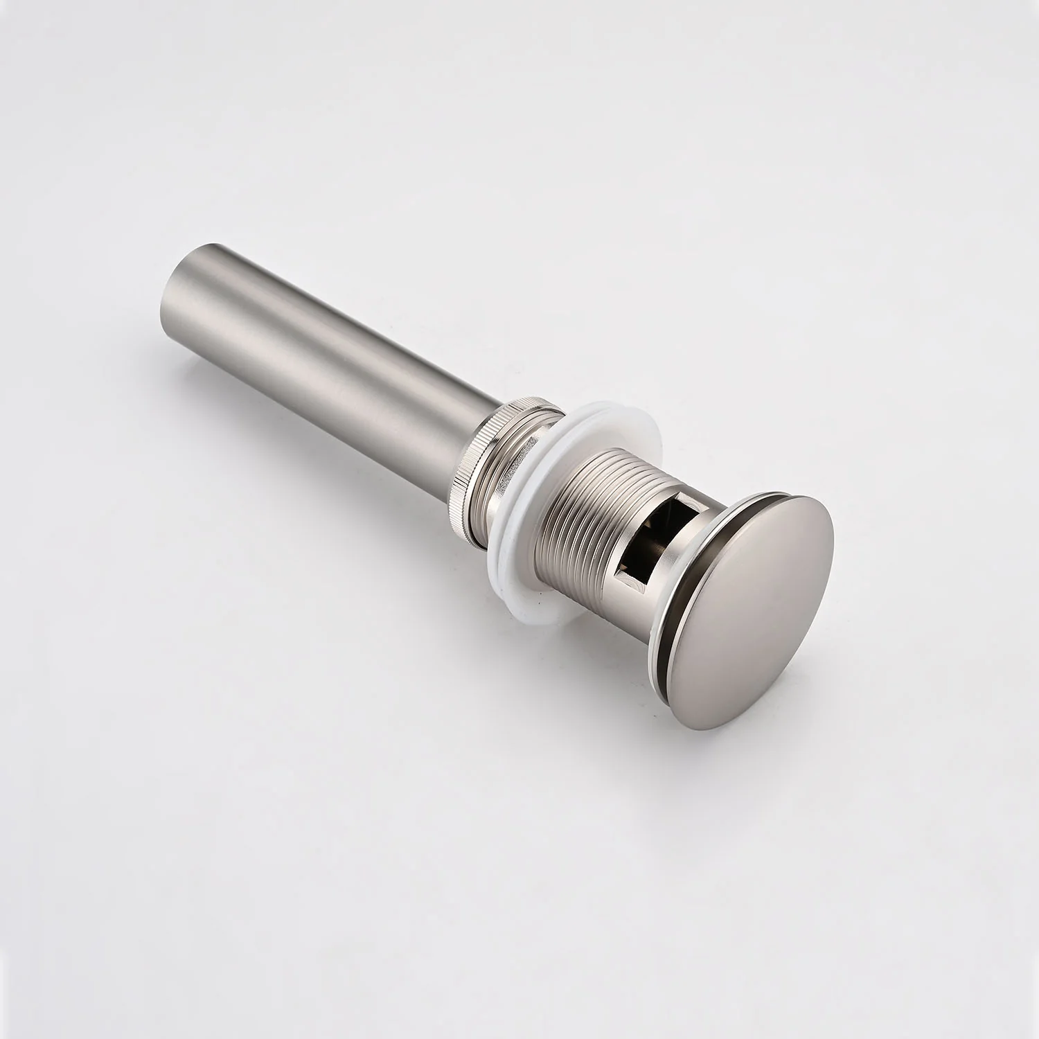 2PCS Brushed Nickel Bathroom Sink Pop Up Drain with Overflow - Image 2