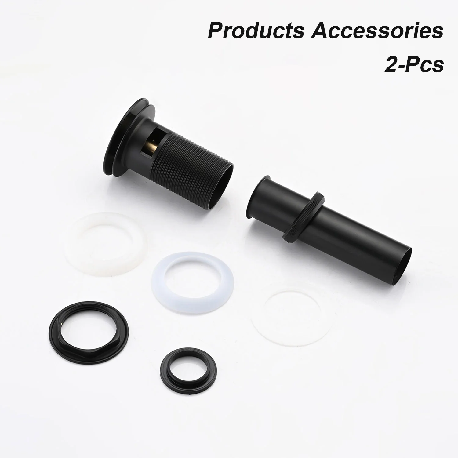 2PCS Matte Black Bathroom Sink Pop Up Drain with Overflow - Image 7