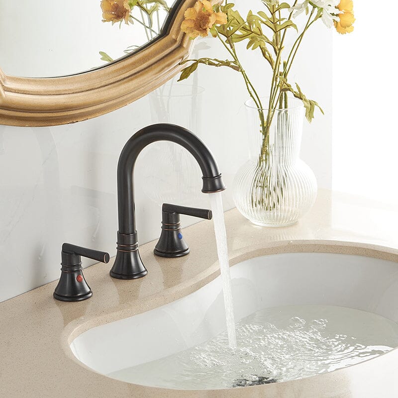 3 Hole 8" Widespread Dual-Handle Bathroom Sink Faucet Solid Brass - Image 15