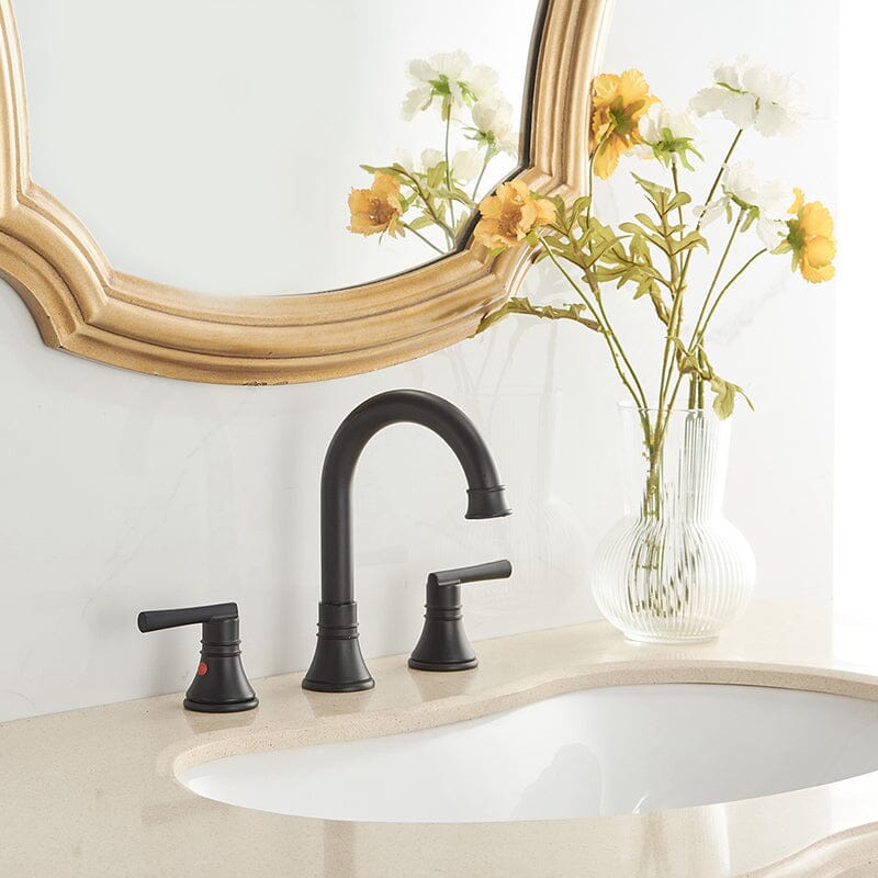 3 Hole 8" Widespread Dual-Handle Bathroom Sink Faucet Solid Brass - Image 3