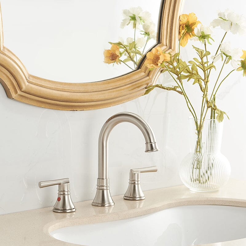3 Hole 8" Widespread Dual-Handle Bathroom Sink Faucet Solid Brass - Image 9