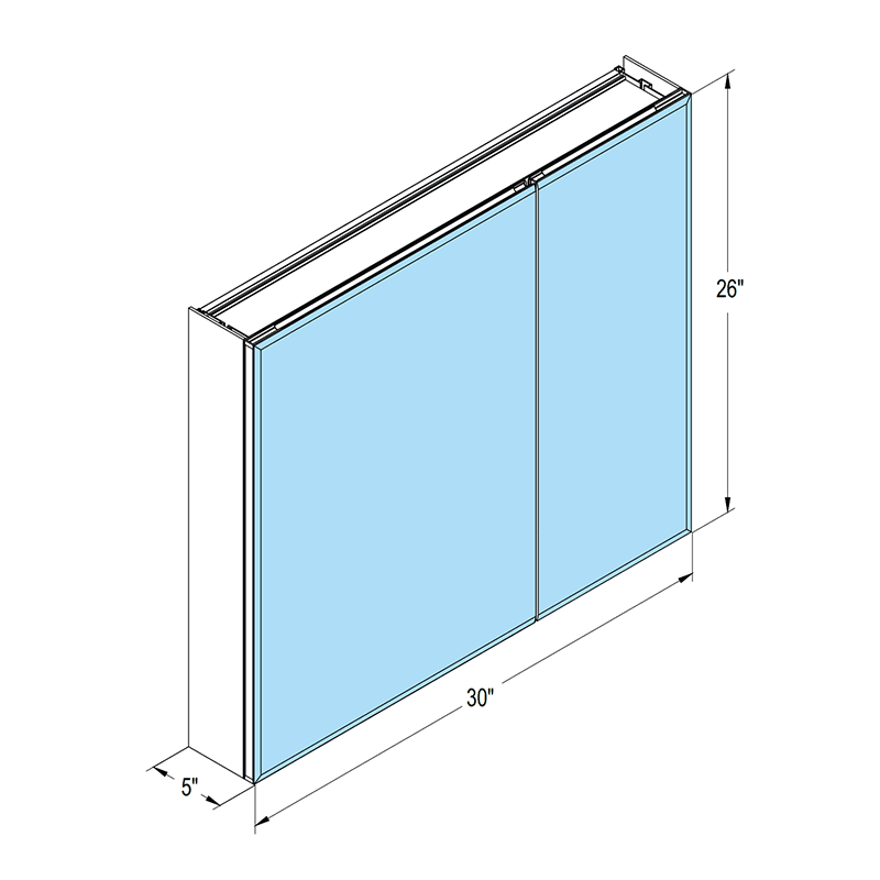 30 x 26 Inch Medicine Cabinet with Mirror Aluminum Large Storage Space - Image 13