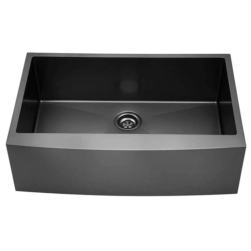30" Farmhouse Kitchen Sink 16 Gauge Stainless Steel Single Bowl Sink with Bottom Grid and Strainer - Image 3