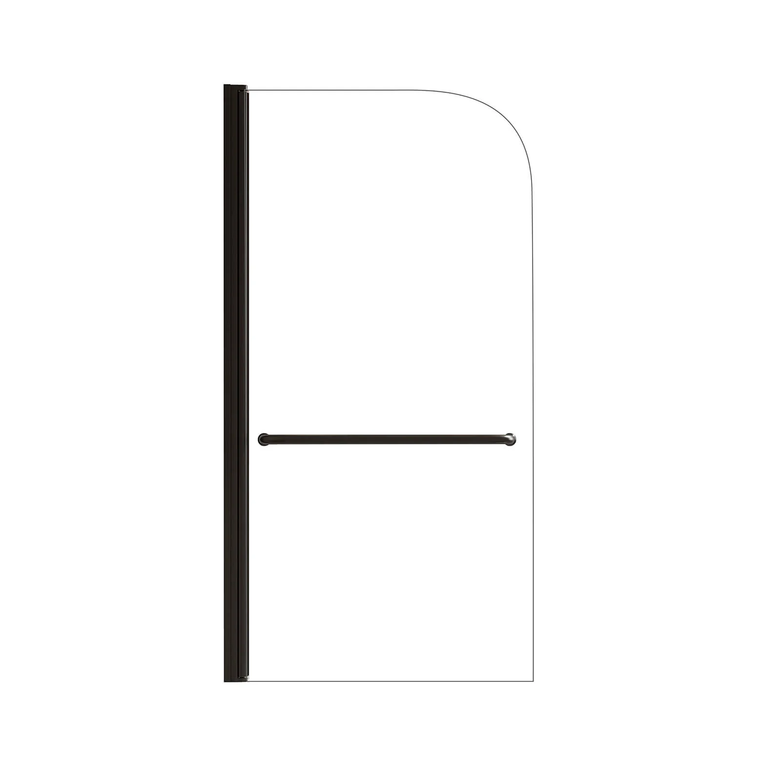 30" x 58" Matte Black Bathtub Pivot Shower Door - Image 9